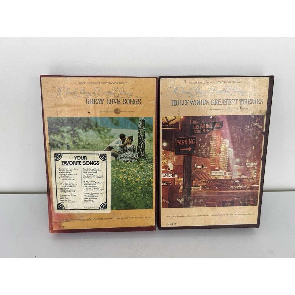 Vintage Longines Symphonette Society 8 Track Tape Lot Great Love Songs Themes